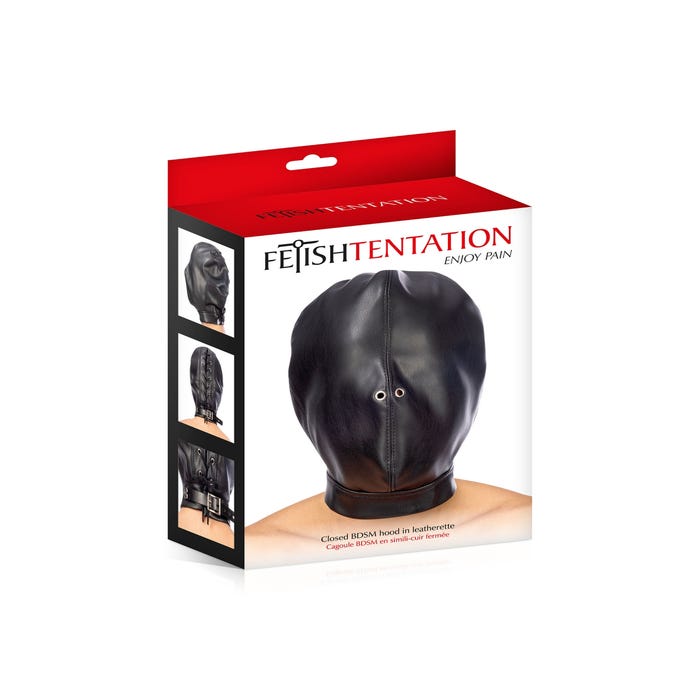 Cagoule BDSM en Similicuir Fermée Fetish Tentation