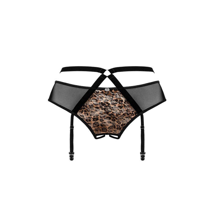 Culotte Ouverte Porte-Jarretelles Allunes Noire