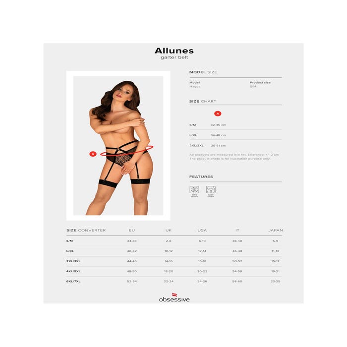 Culotte Ouverte Porte-Jarretelles Allunes Noire