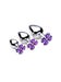 Kit plug anal bijou Violet Flower Gem 3 pièces