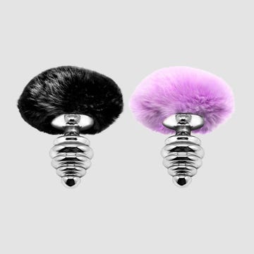 Plug Anal en Métal Fluffy Twist M