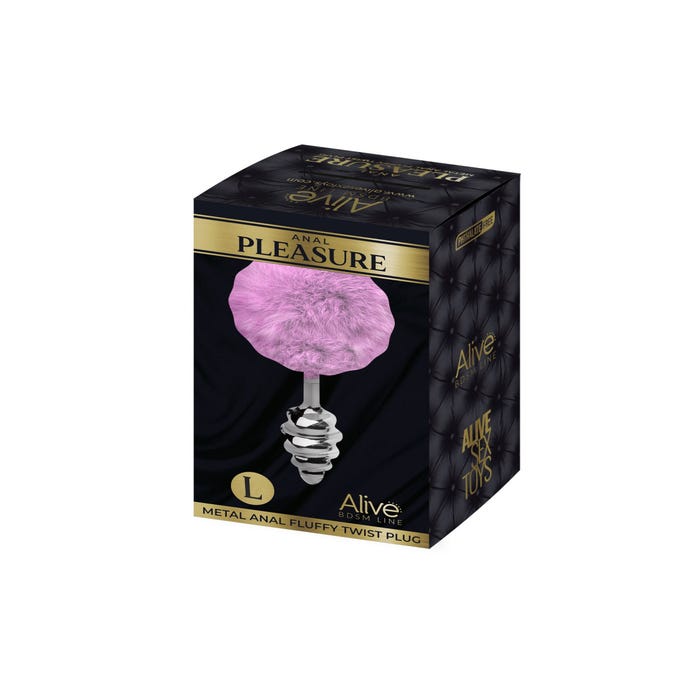 Plug anal en métal Fluffy Twist L
