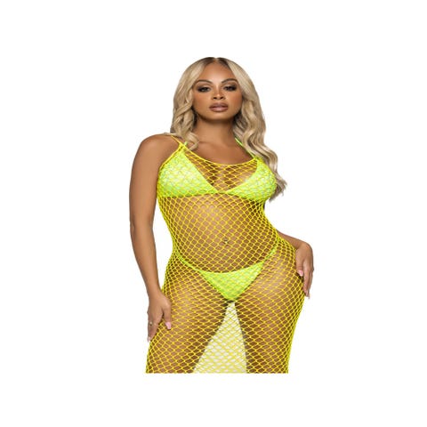 Robe Longue 86963 Résille Jaune