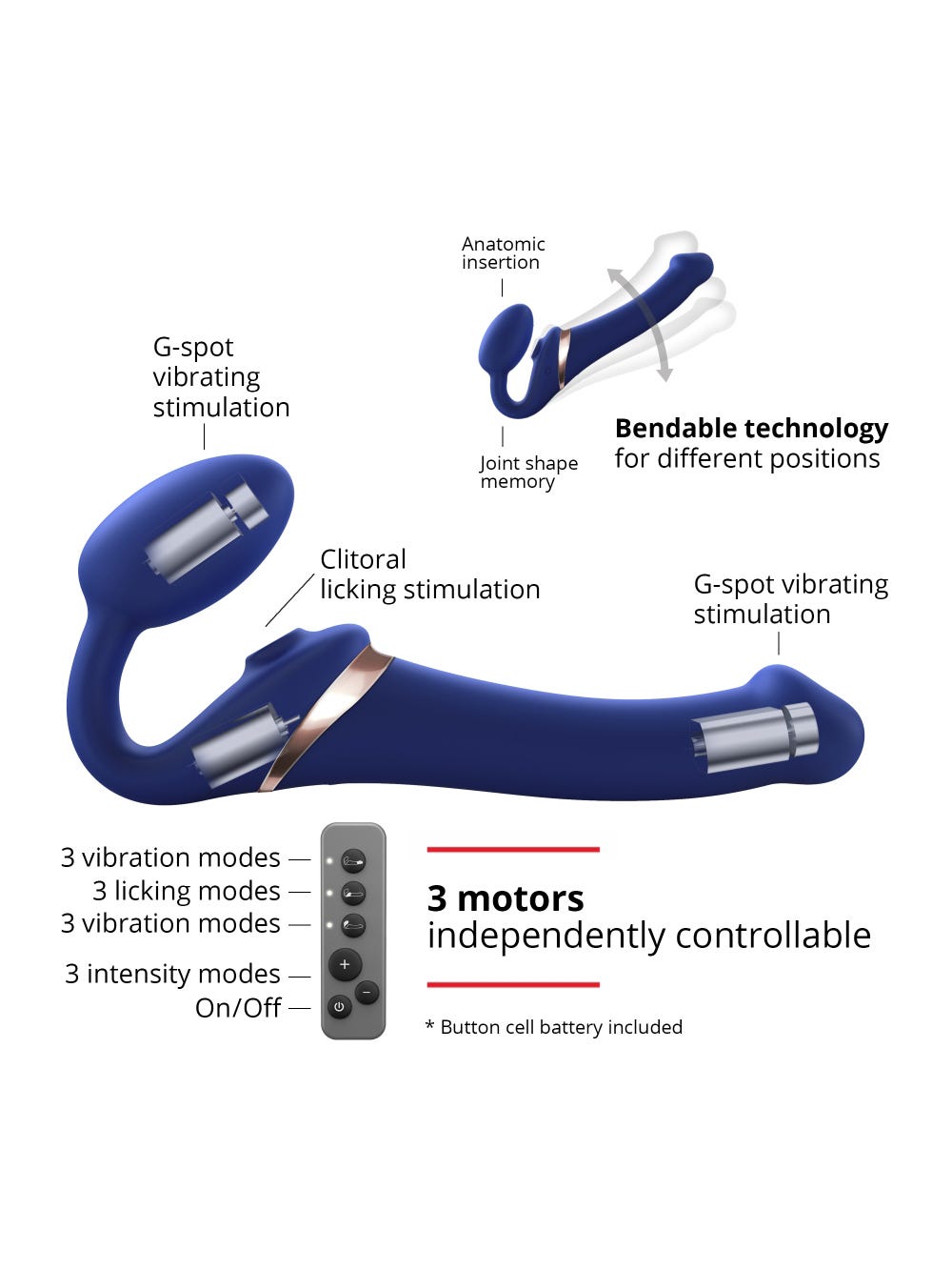 Strap-On Vibrant Multi Orgasm Strap-on-Me S