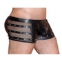 Boxer Résille & Pressions Wetlook Noir