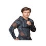 T-Shirt Manches Longues Effet Reptile Noir