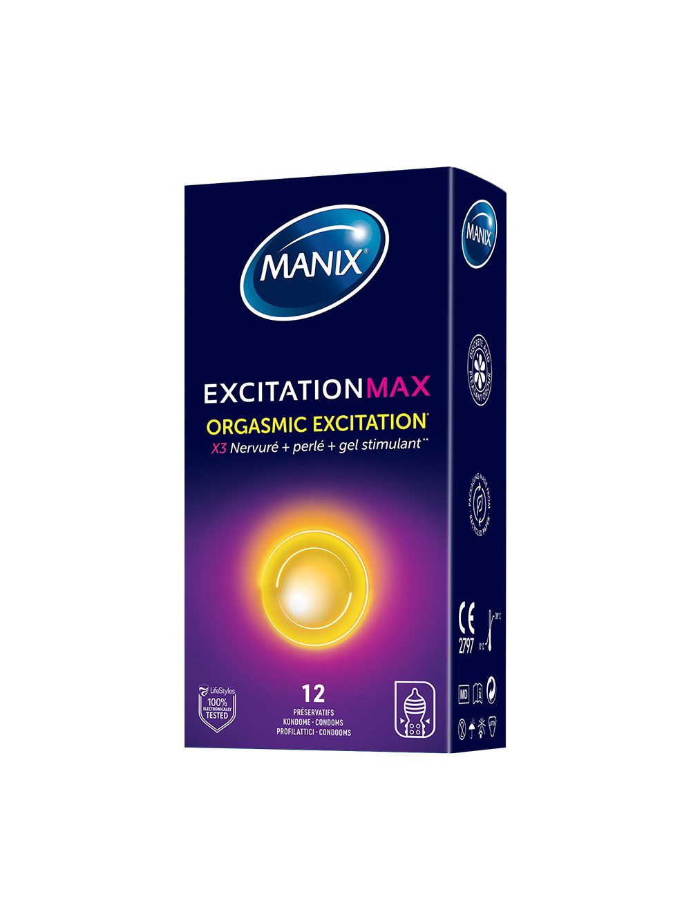 Préservatifs Excitation Max Boîte de 12 main product photo