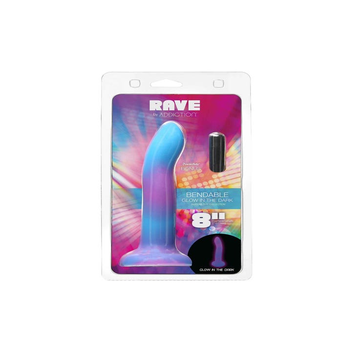 Dildo Ventouse Phosphorescent Rave 20,3 cm
