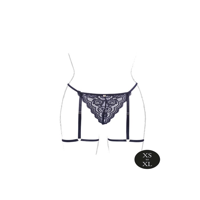 String Porte-Jarretelles Marie Noir