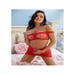 Ensemble 3 Pièces 86138 Résille Coeur Rouge