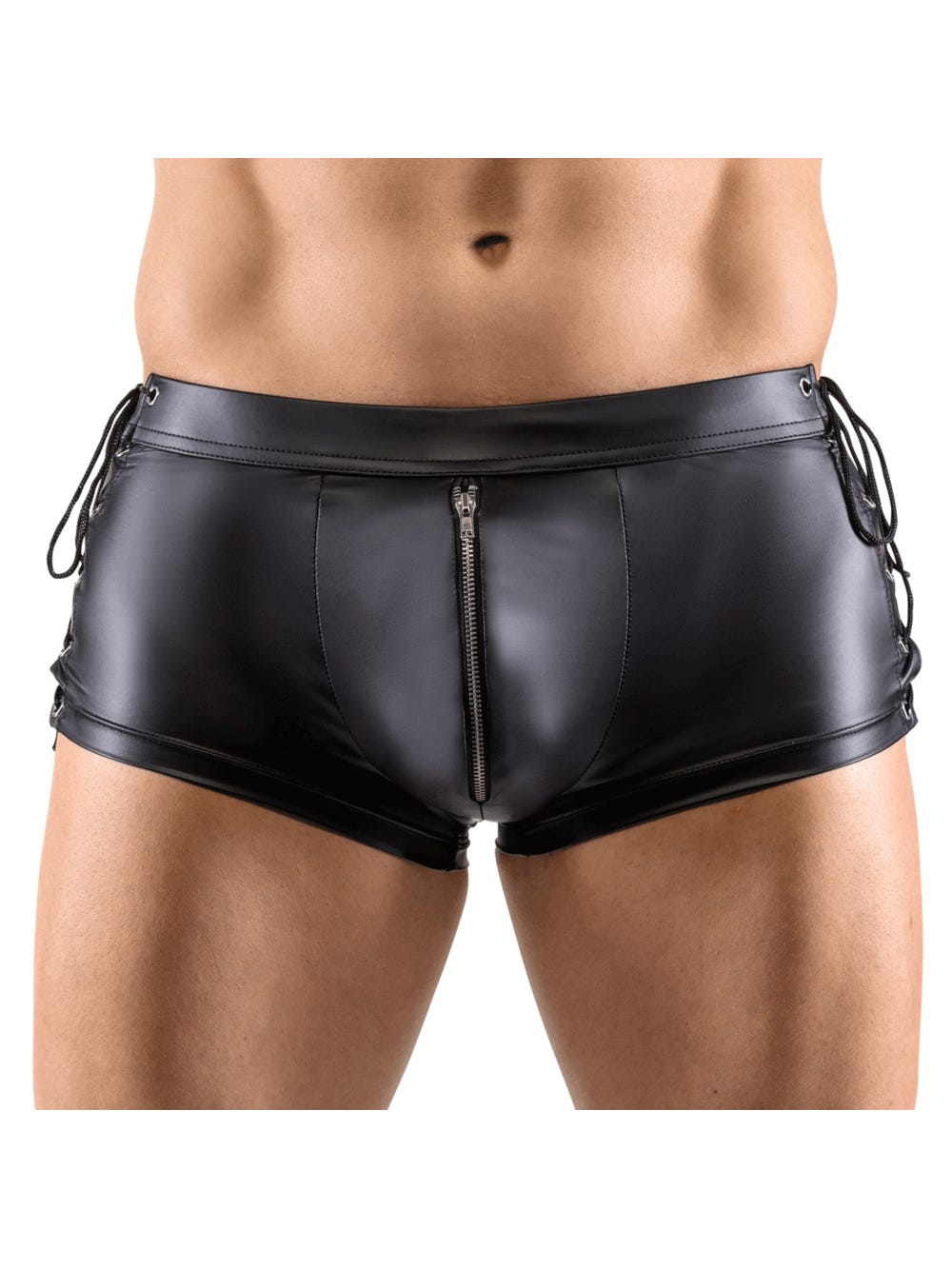 Boxer Lacets Wetlook Noir main product photo