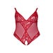 Body Ouvert Dentelle Florale Rouge GT