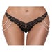 String Dentelle Florale & Perles Noir