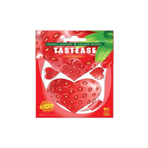 Cache-Tétons Comestibles Coeur Fraise