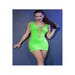 Robe ajourée CR4618 vert fluo