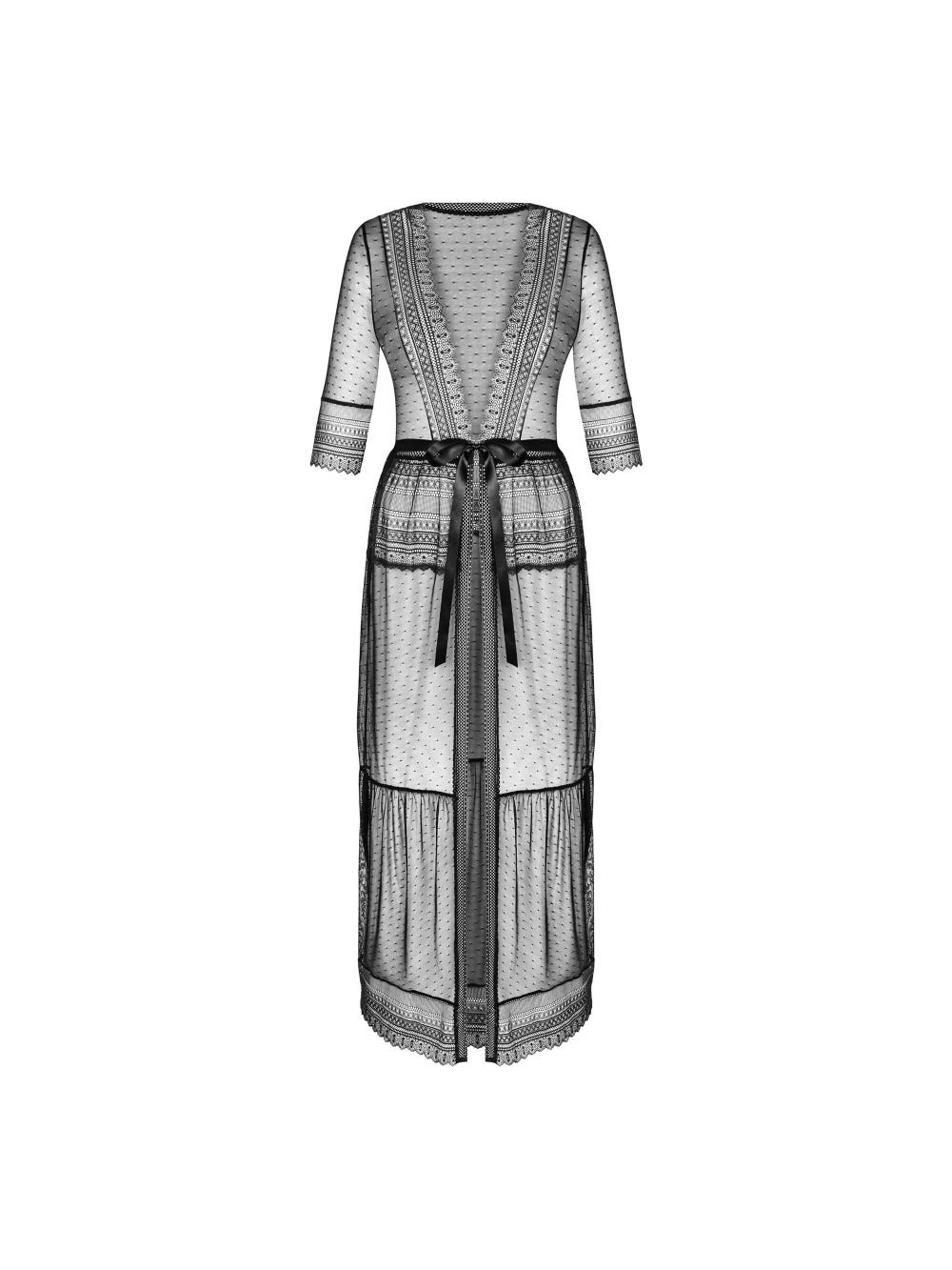 Déshabillé long Estiqua noir main product photo