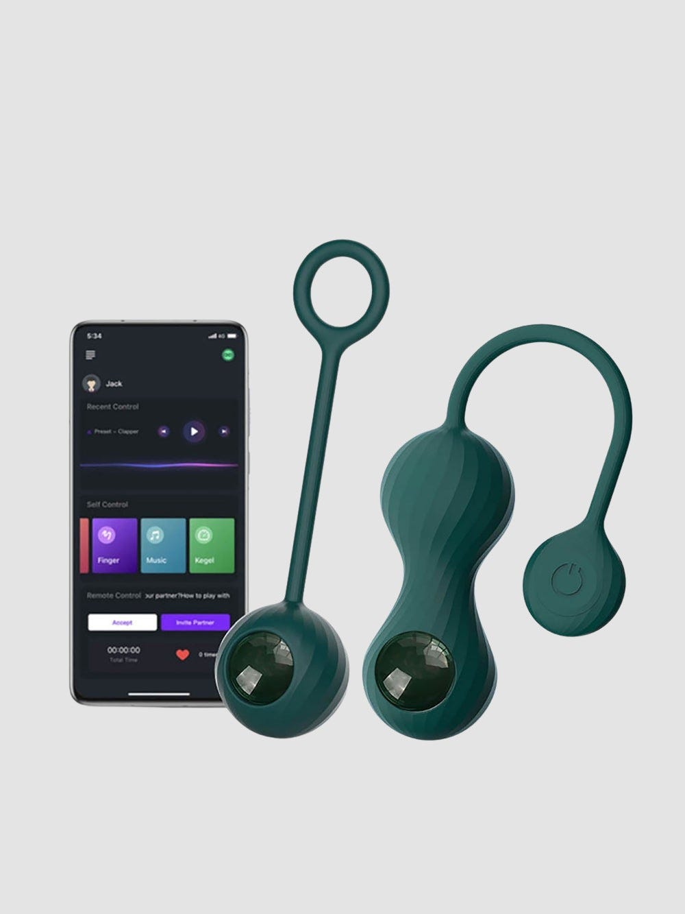 Boules De Geisha Duo Balls - Argenté, ABS Flexible, Neuf