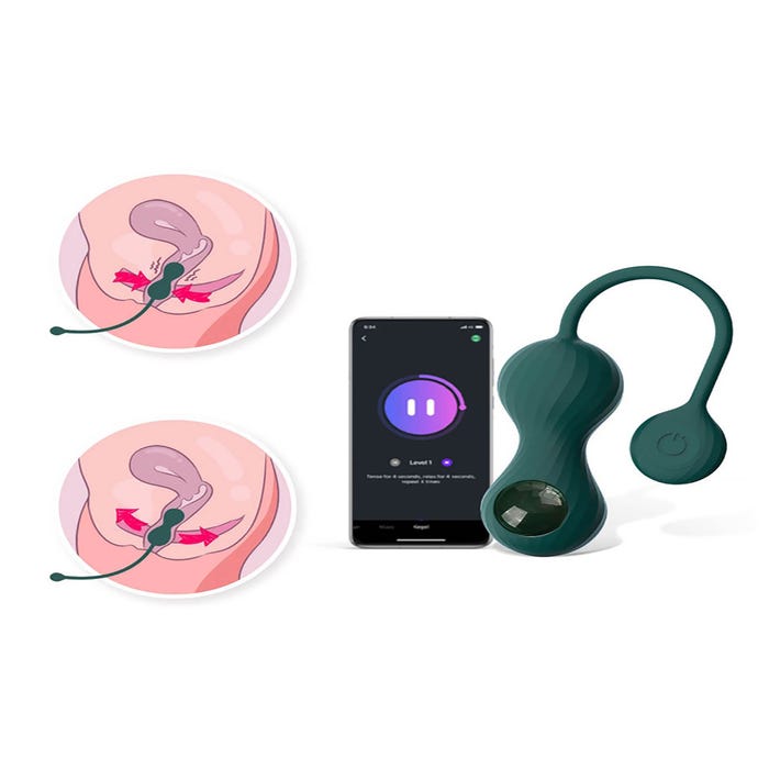 Kit boules de geisha vibrantes connectées Crystal Duo