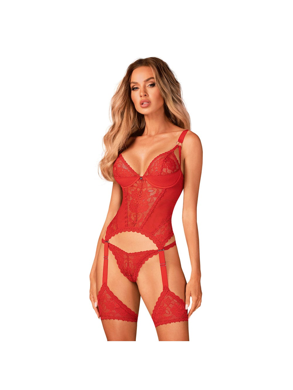 Guêpière Belovya rouge main product photo