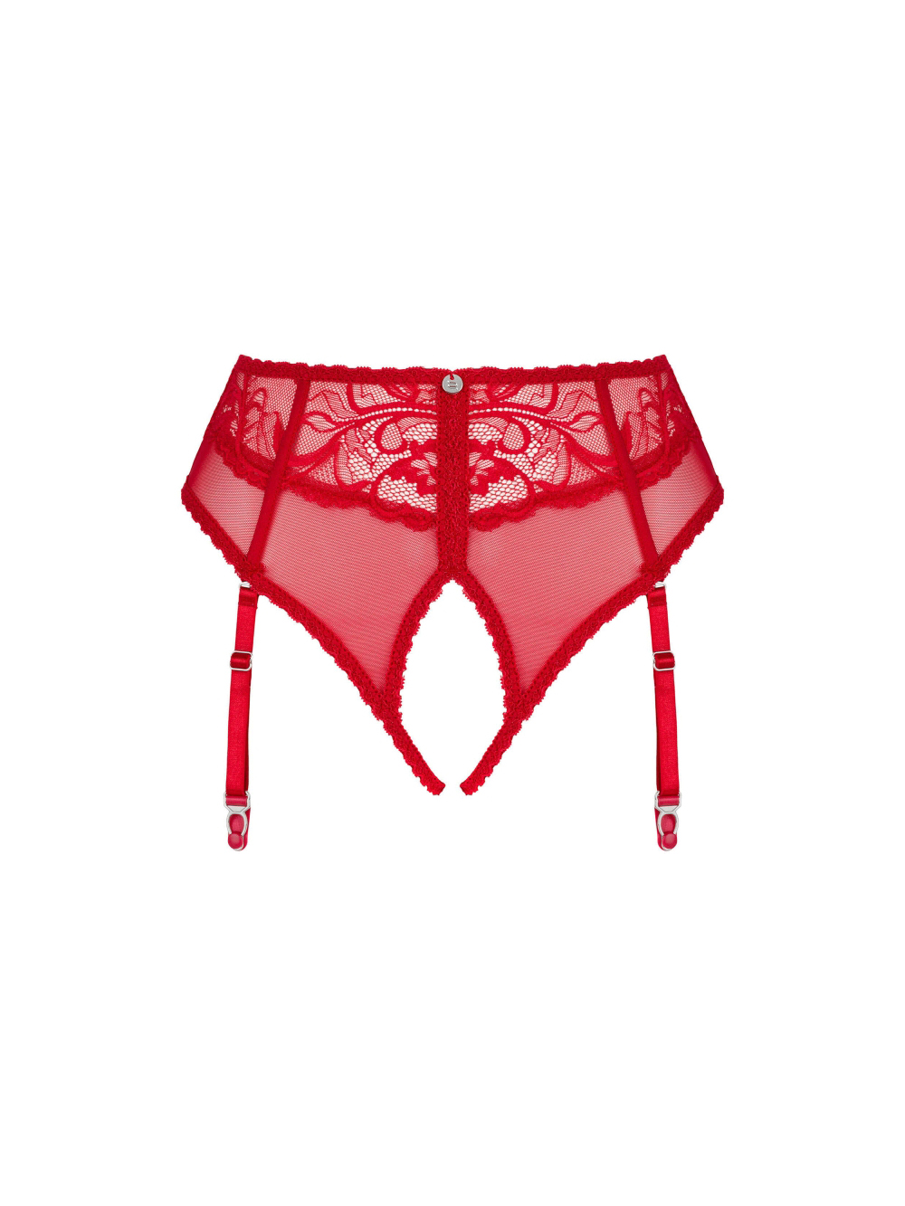 Culotte ouverte porte-jarretelles Dagmarie rouge main product photo