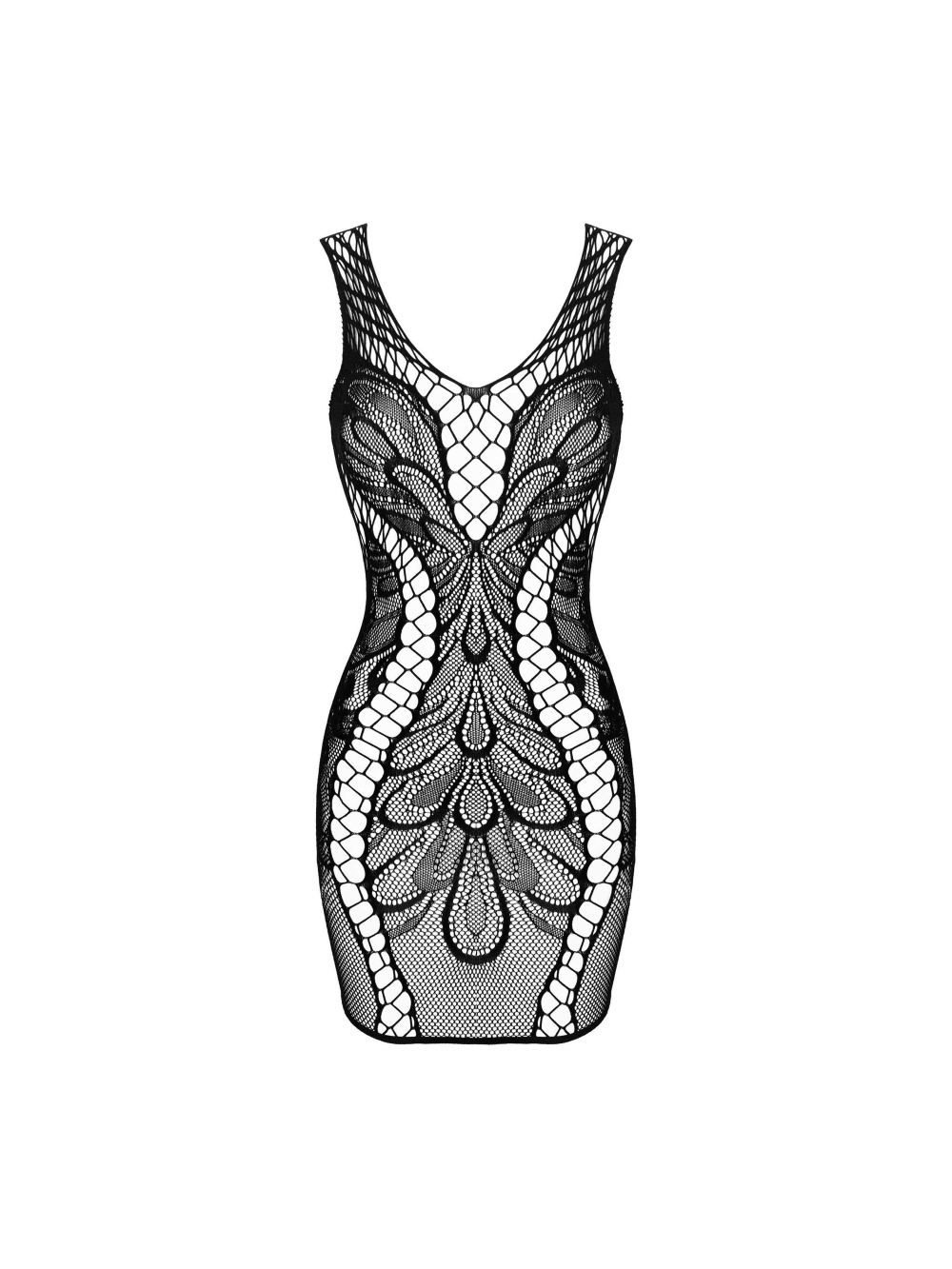 Robe ajourée D608 noir main product photo