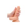 Gode ventouse avec testicules SKIN 17,8 cm