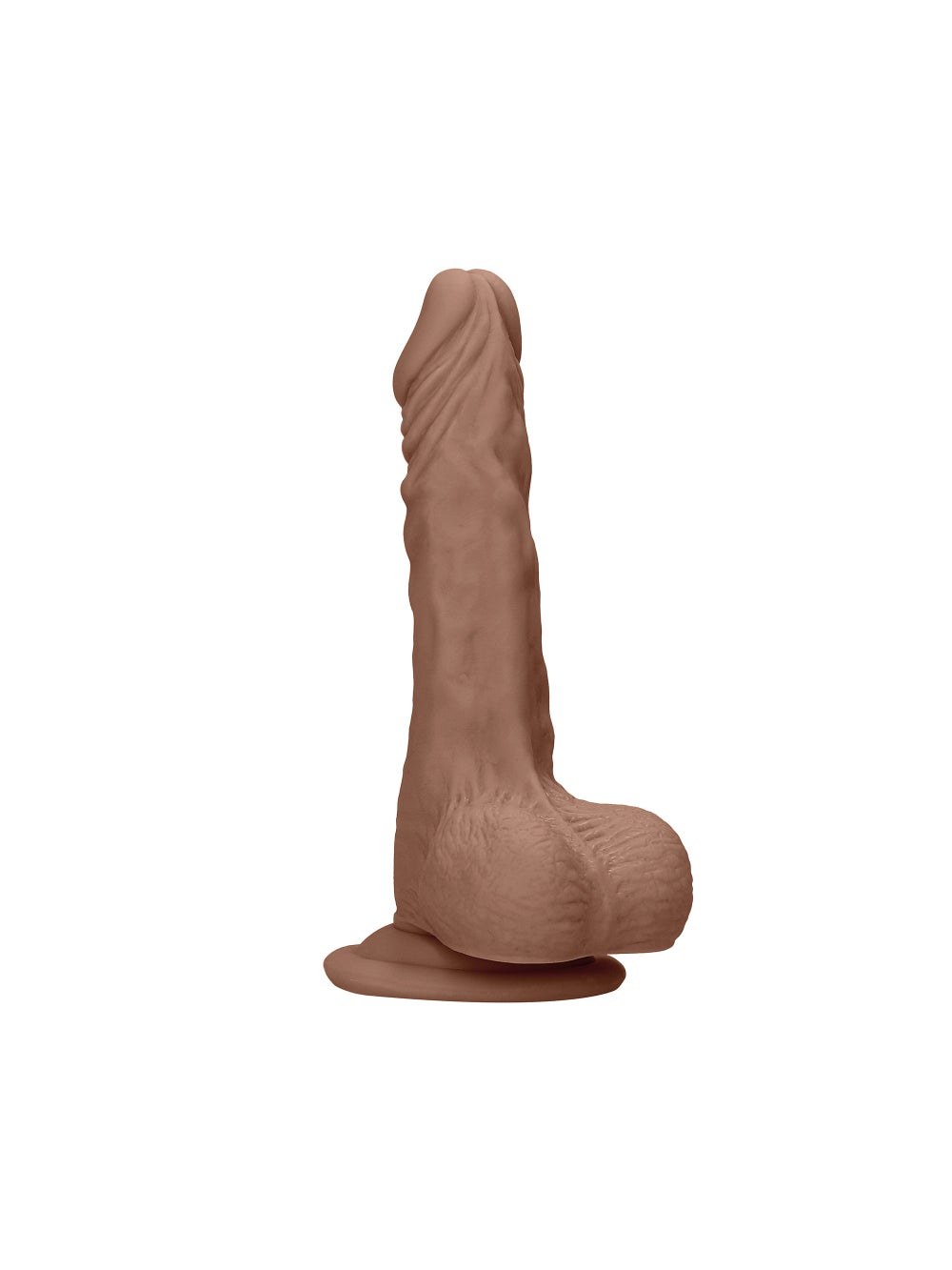 Gode ventouse avec testicules SKIN 17,8 cm