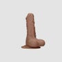 Gode ventouse avec testicules SKIN 17,8 cm