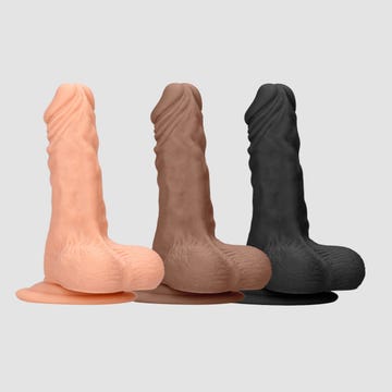 Gode ventouse avec testicules SKIN 20,3 cm