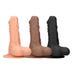 Gode ventouse avec testicules SKIN 20,3 cm