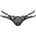 String ouvert dentelle & lanières strass noir