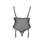 Body porte-jarretelles ouvert dentelle noir