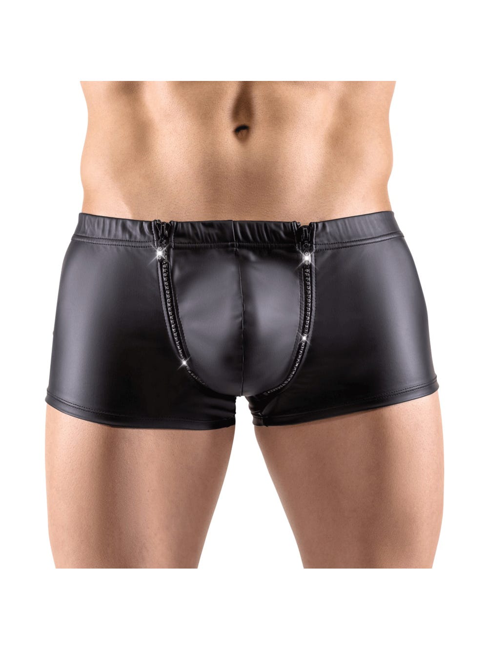 Boxer double zip strass noir main product photo