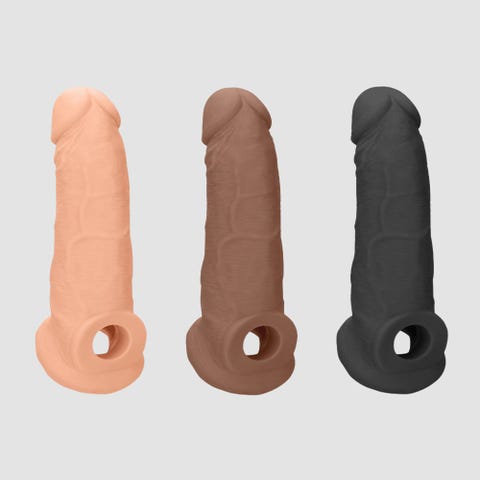 Gaine à Pénis avec Ballstrap SKIN 22,9 cm