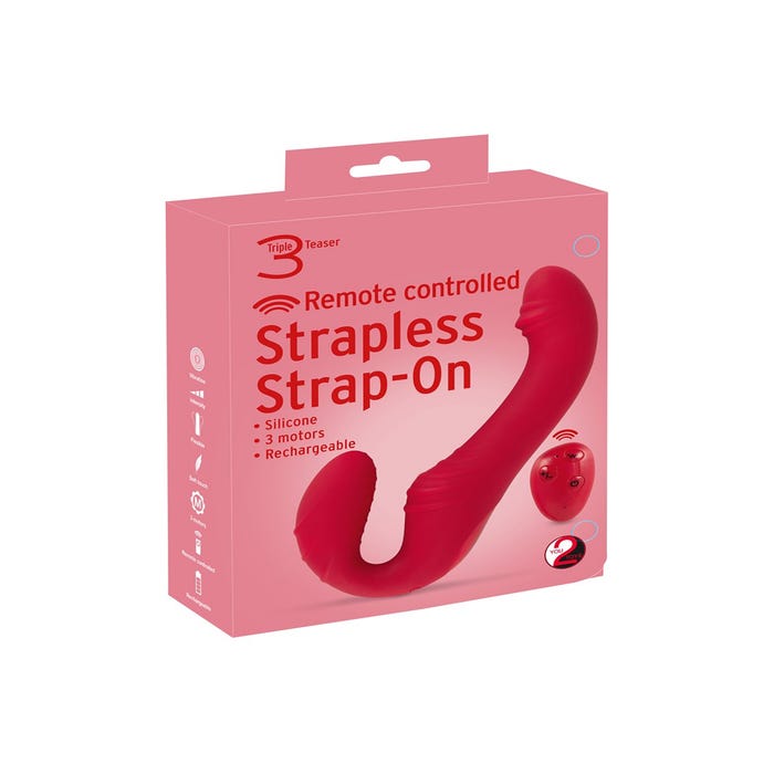 Strap-on vibrant télécommandé Triple Teaser