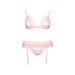 Ensemble 3 pièces dentelle rose