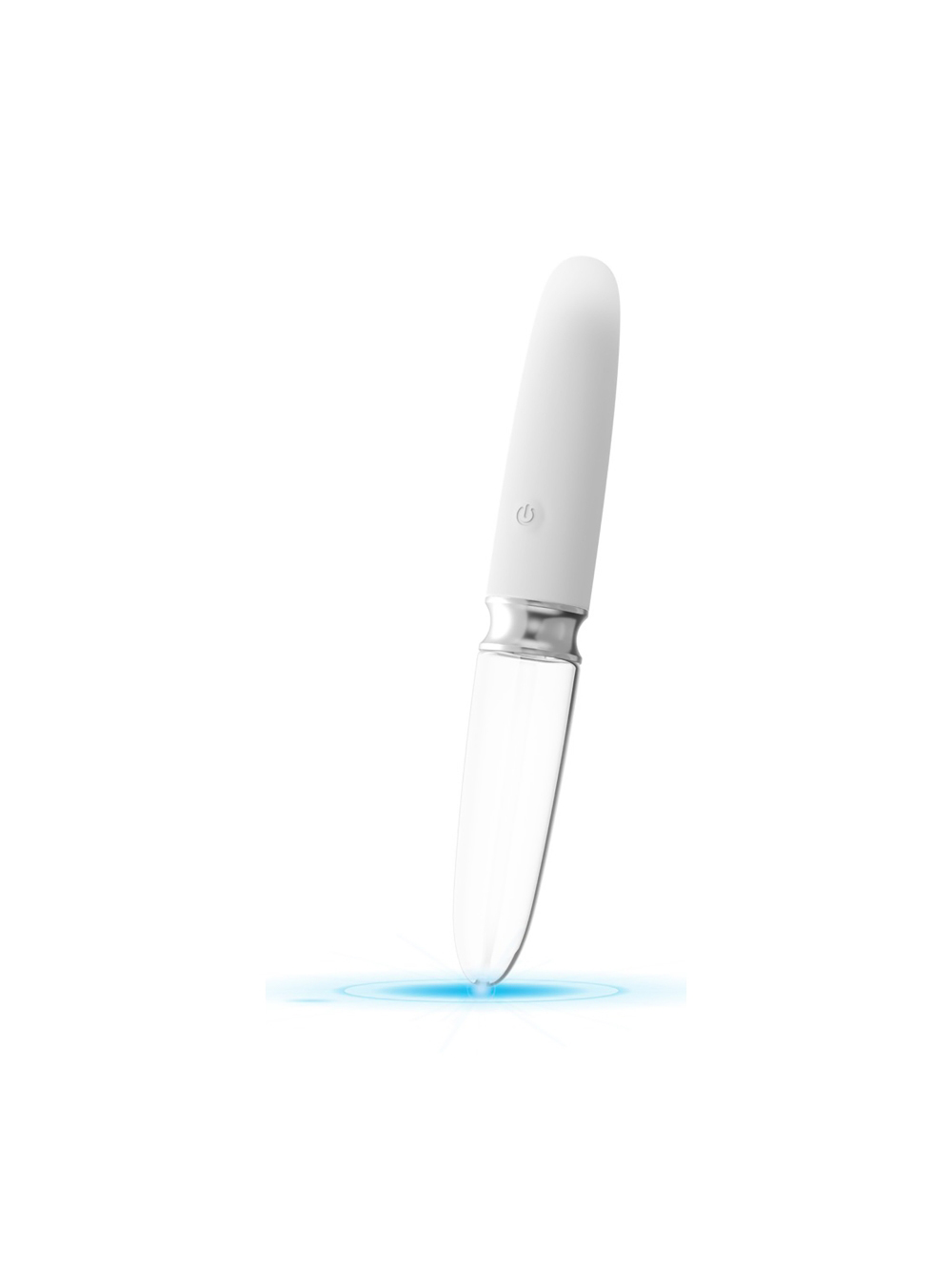 Vibromasseur lumineux verre et silicone Straight main product photo