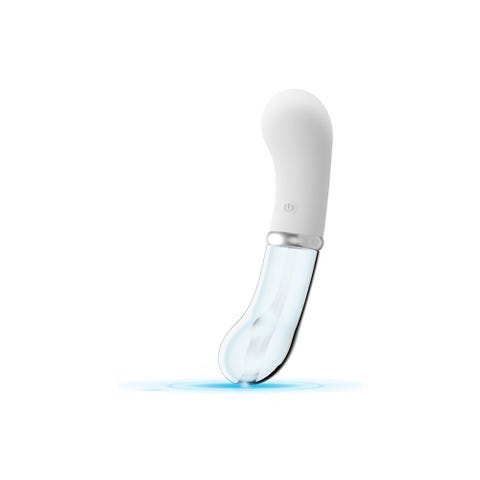 Vibromasseur point G lumineux verre et silicone