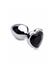 Plug anal métal bijou Black Heart small