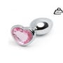 Plug anal bijou coeur Secret Shine rose small