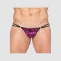 String imprimé fleurs New Look rose & noir