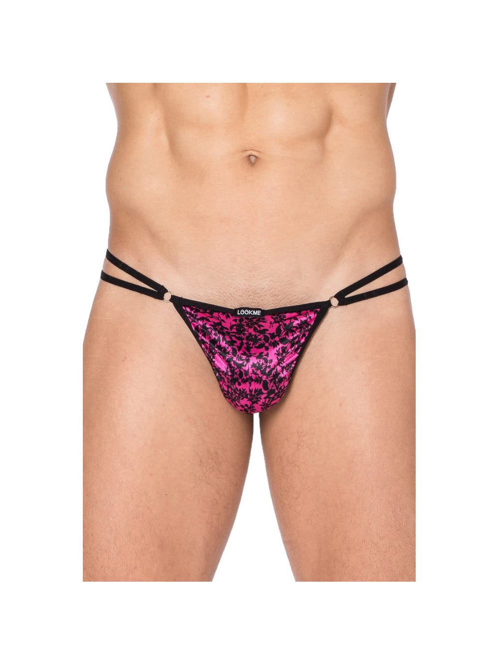 String imprimé fleurs New Look rose & noir main product photo