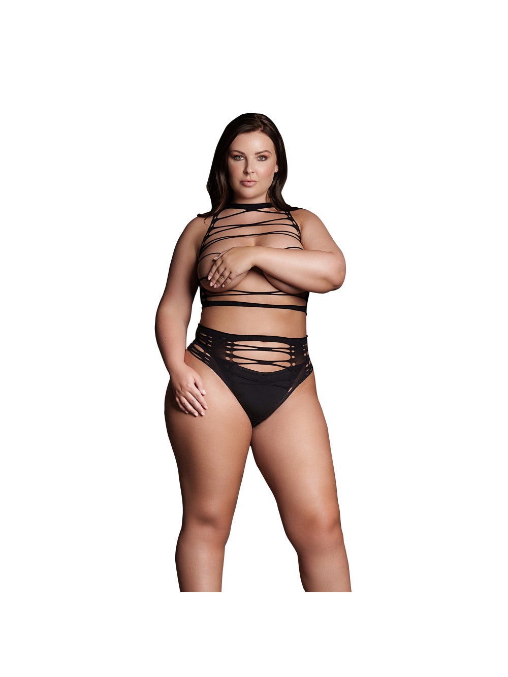 Ensemble 2 pièces ouvert Helike noir GT main product photo