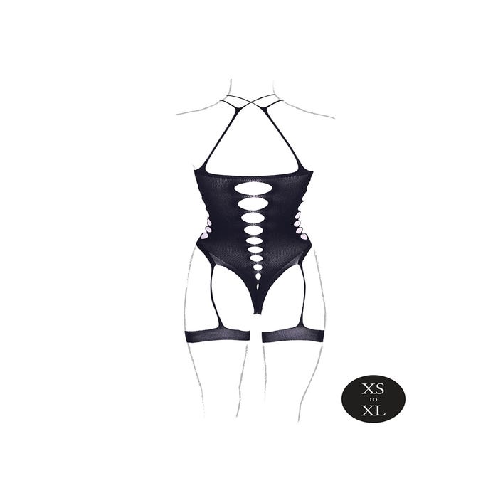 Body porte-jarretelles Metis noir