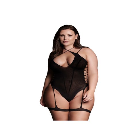 Body porte-jarretelles ouvert Metis noir GT