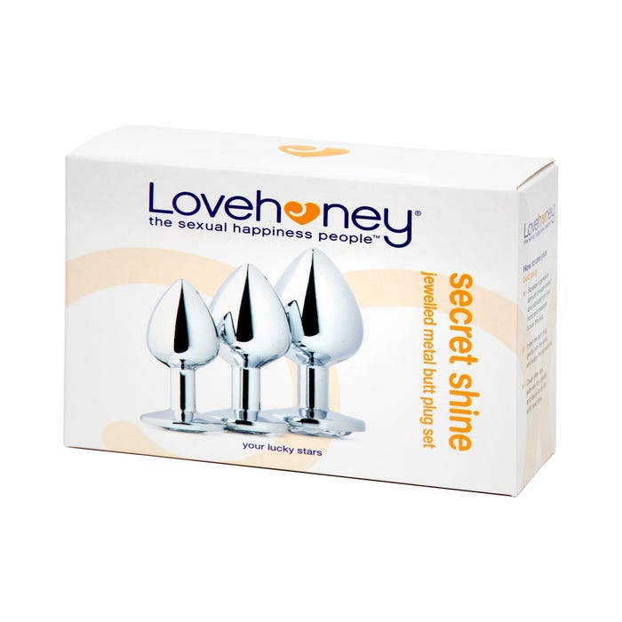 Kit plug anal bijou Secret Shine 3 pièces