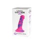 Gode ventouse silicone multicolore rose 17,8 cm Luxe