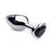 Plug anal métal bijou Black Heart medium