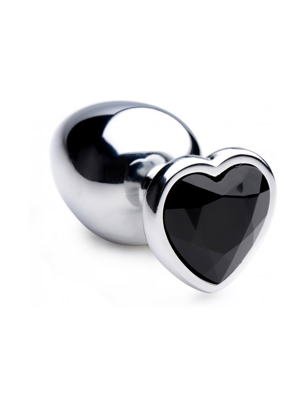 Plug anal métal bijou Black Heart large 2