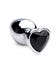 Plug anal métal bijou Black Heart large